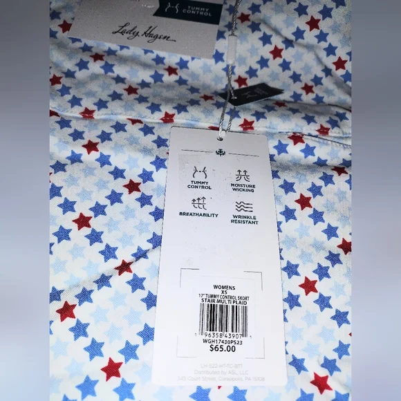 NWT🔥Tummy Control Lady Hagen Skort Red & Blue Stars 🤩 XS or Med - Picture 9 of 14